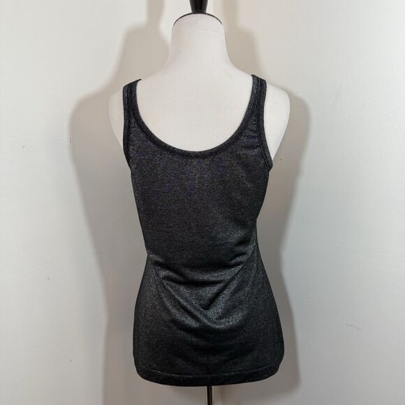 Banana Republic Sparkle Metallic Tank Top Cami Womens Small Pullover Black - Picture 4 of 8
